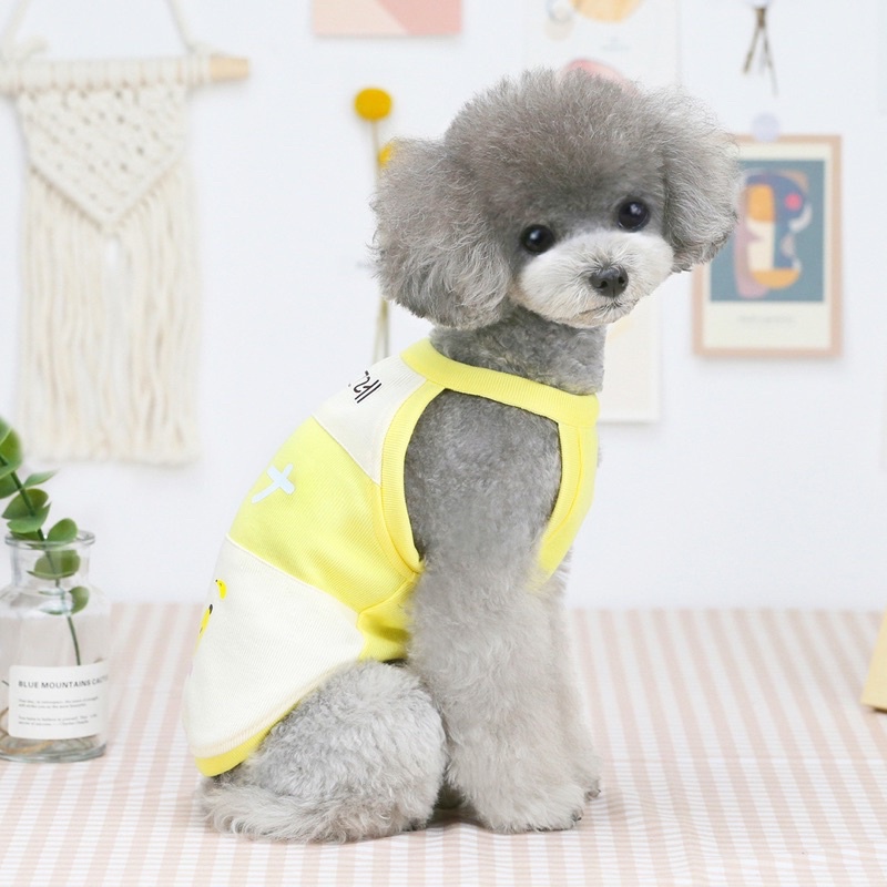 Áo ba lỗ sữa chua cute lạc lối cho cún miu
