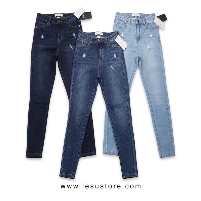 ẢNH TỰ CHỤP Quần Jeans SKinny rách đùi dài 92cm