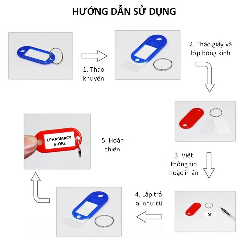 Móc khóa đãng trí cho các nàng hay quên [COMBO 02 cái] - TAG Vie Beaute