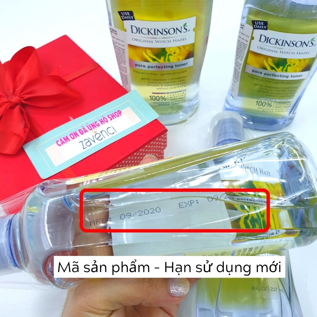 Nước Hoa Hồng DICKINSON'S Toner Se Khít Lỗ Chân Lông &amp; Giảm Mụn Original Witch Hazel Pore Perfecting (237 - 473ml)