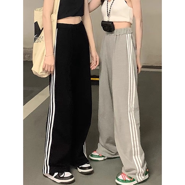 Quần suông ống rộng 3 kẻ sọc cá tính (unisex)