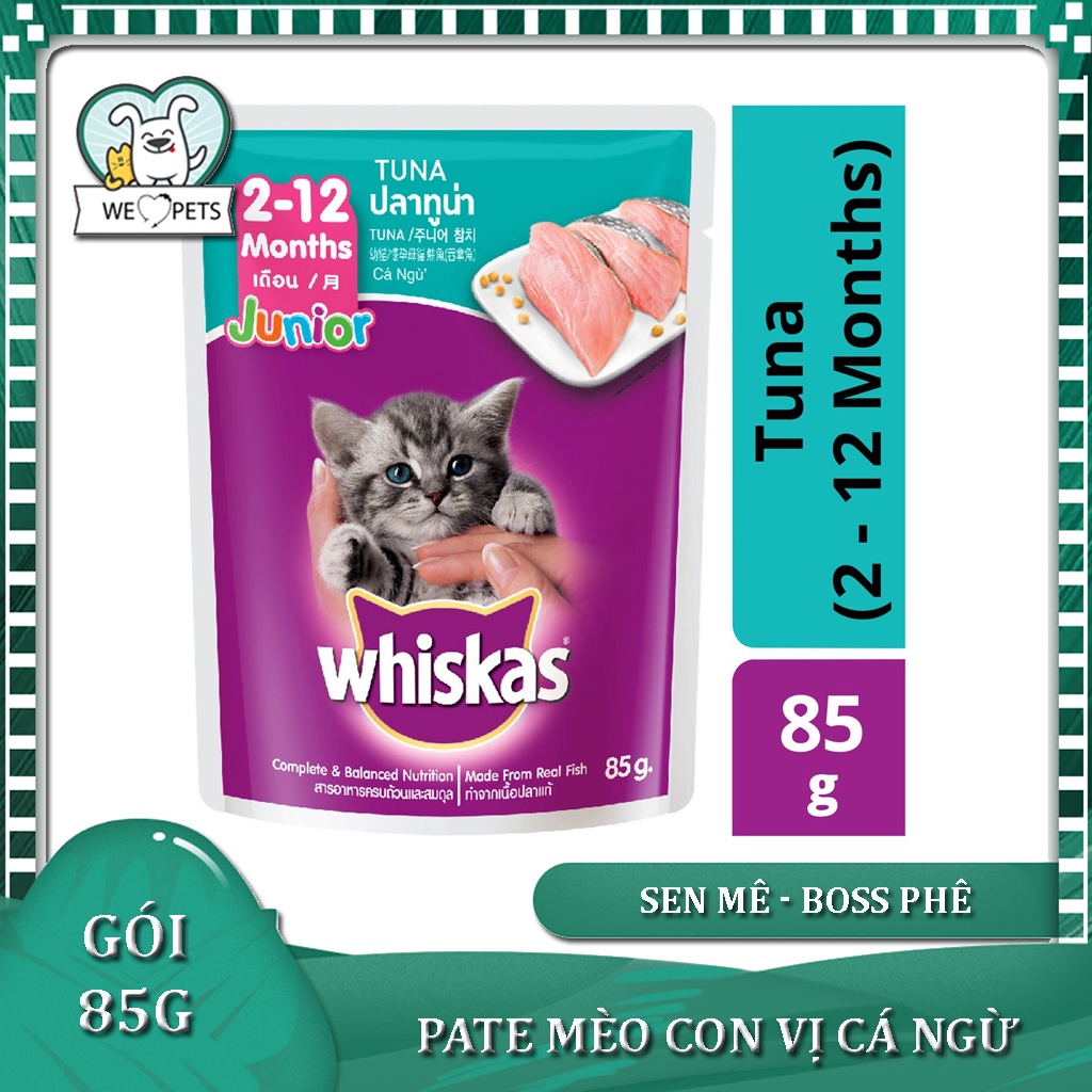 [85g] Pate Cho Mèo Con Whiskas Vị Cá Ngừ 85g - Lida Pet Shop