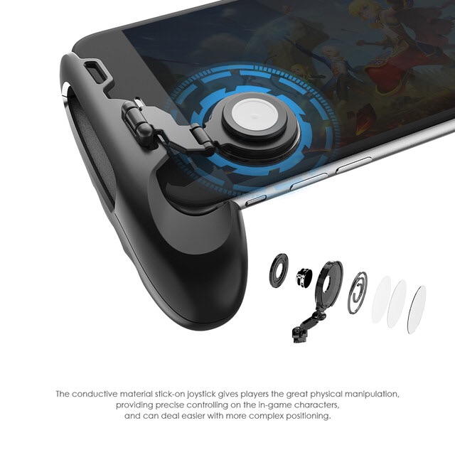 Tay cầm chơi game JL 01 kèm nút di chuyển- Tay cầm chơi game tương thích mọi điện thoại