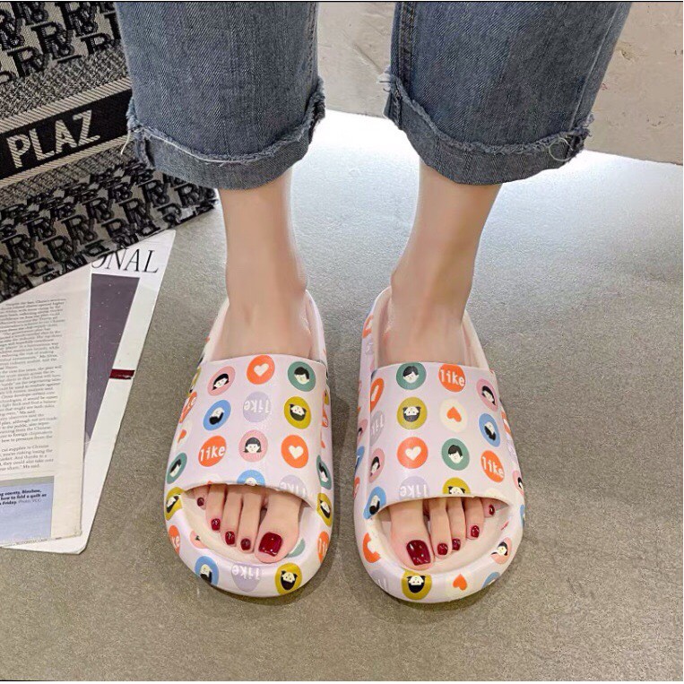 Dép nữ đế bánh mỳ quai ngang chữ LIKE