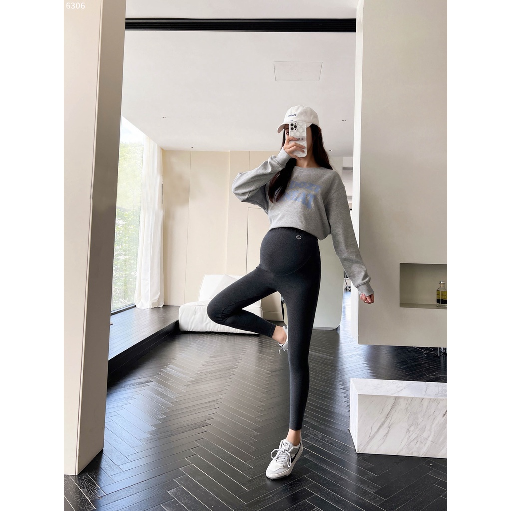 Quần legging bầu TNNT chất cotton dày cao cấp có chun điều chỉnh thoải mái đến sinh đàn hồi cao