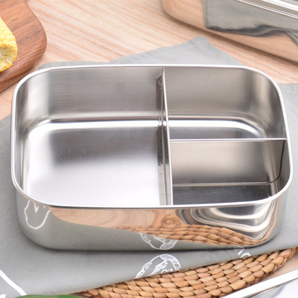 [Choosewho1] Multi-layers Bento Lunch Box Student Stainless Steel Square Food Storage Container for Student