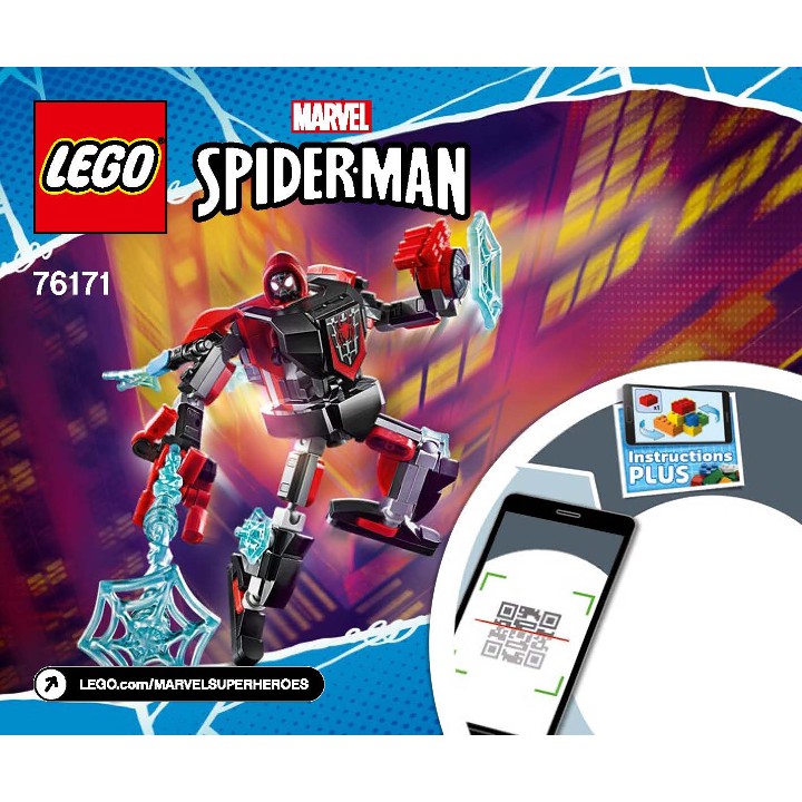 Lego Super Heroes 76171 - Miles Morales Mech Armor - Bộ xếp hình Lego Rô bốt Miles Morales