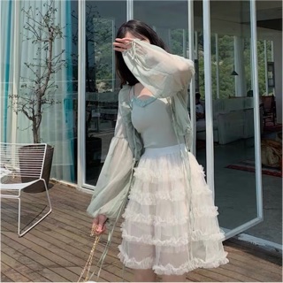 Set áo váy voan ulzzang