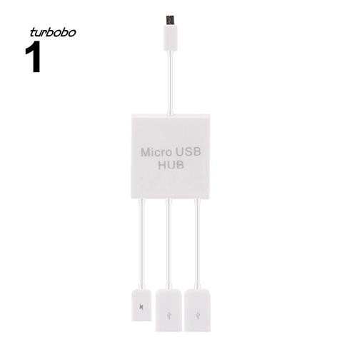 Dây cáp chia cổng Micro USB HUB OTG 3 trong 1 đa năng tiện dụng dành cho điện thoại Samsung