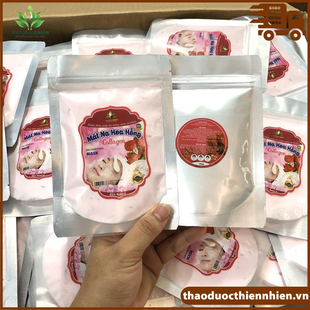 Bột đắp mặt collagen cánh hoa hồng(mask dẻo) (cao cấp) hàng mới, hàng chính hãng