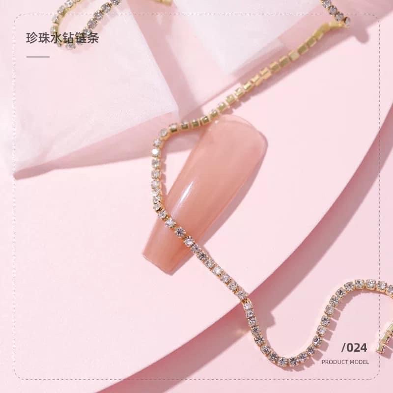 Dây xích đá gắn móng trang trí nail