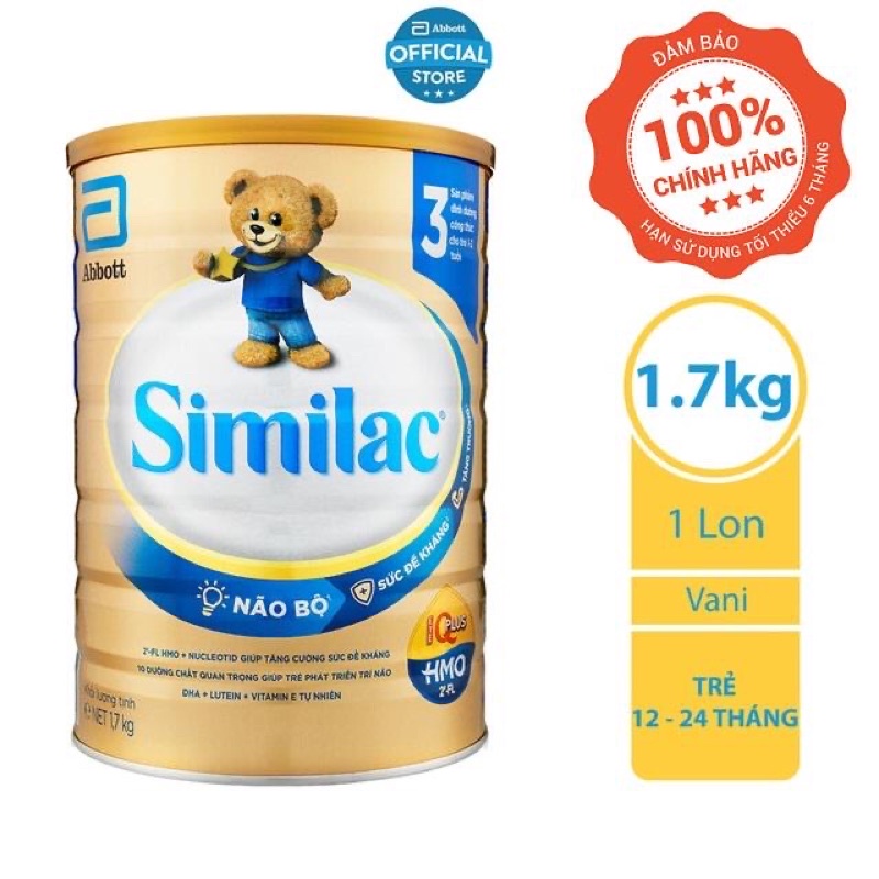 MẪU MỚI - Sữa Similac 3 Eye-Q 1.7kg HMO Gold