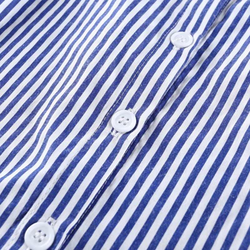 Xiangbao Áo Crop Top Không Tay Cổ Bẻ Rời Cài Nút Dọc In Họa Tiết Kẻ Sọc Dọc Cổ Điển Có Thể Thá