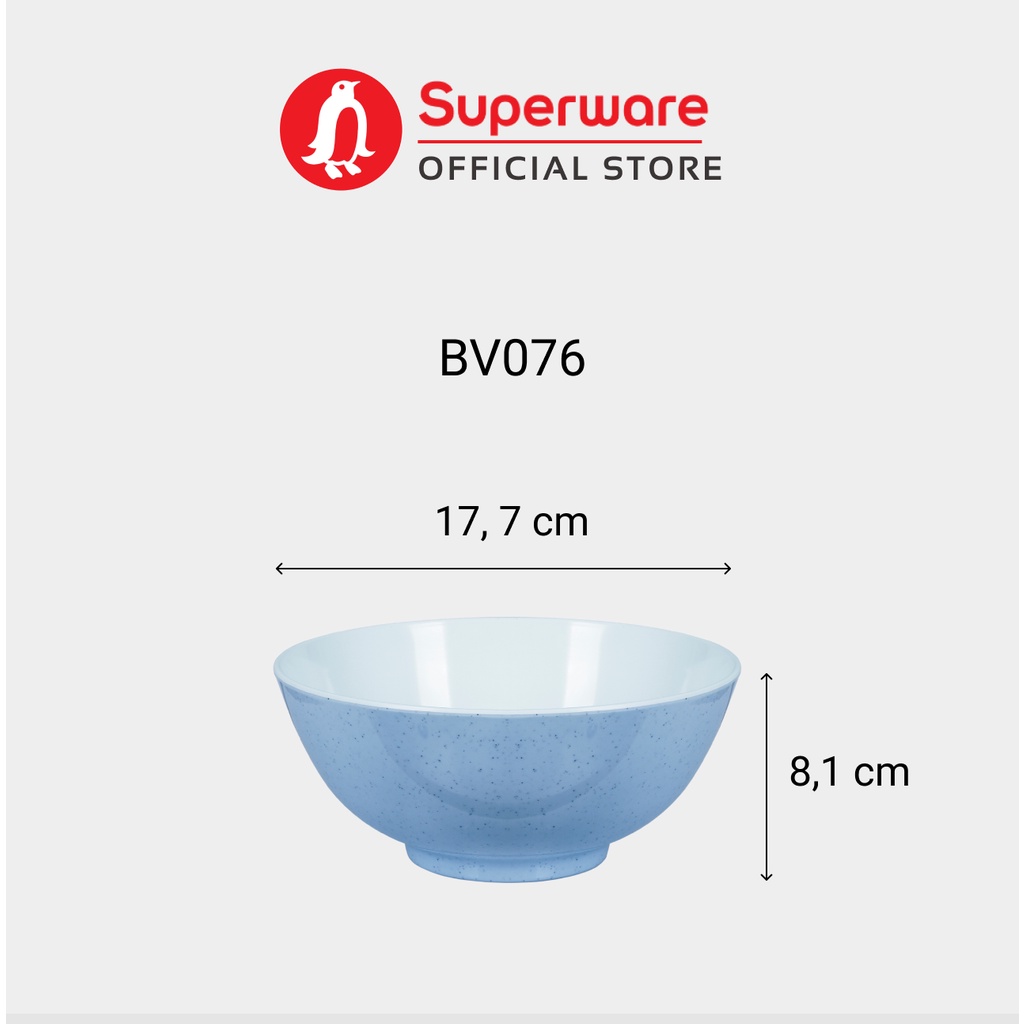 Tô Cơm Màu Blue Stone Chất Liệu 100% Melamine | Superware Thái Lan