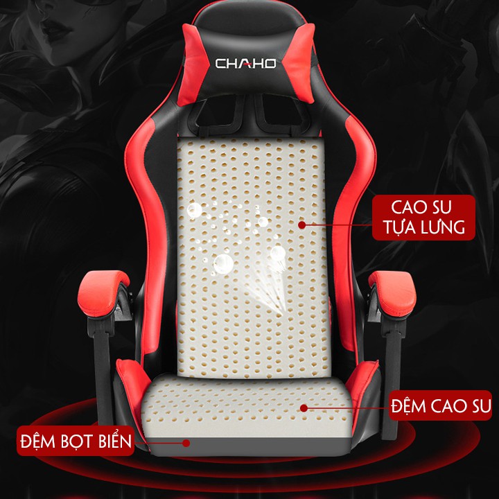 Ghế Chơi Game Cao Cấp Nệm Bọt Biển, Kèm Ngả Lưng Đa Năng, Ghế Làm Việc Bọc Da Cao Cấp
