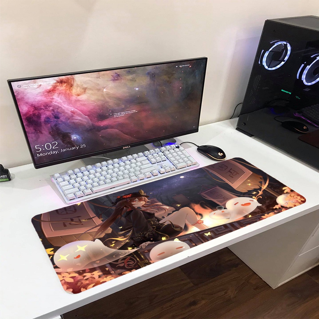 Lót chuột Genshin Impact cỡ lớnn 80x30cm, 90x40cm dày dặn, siêu đẹp, chống trơn trươt Dzon