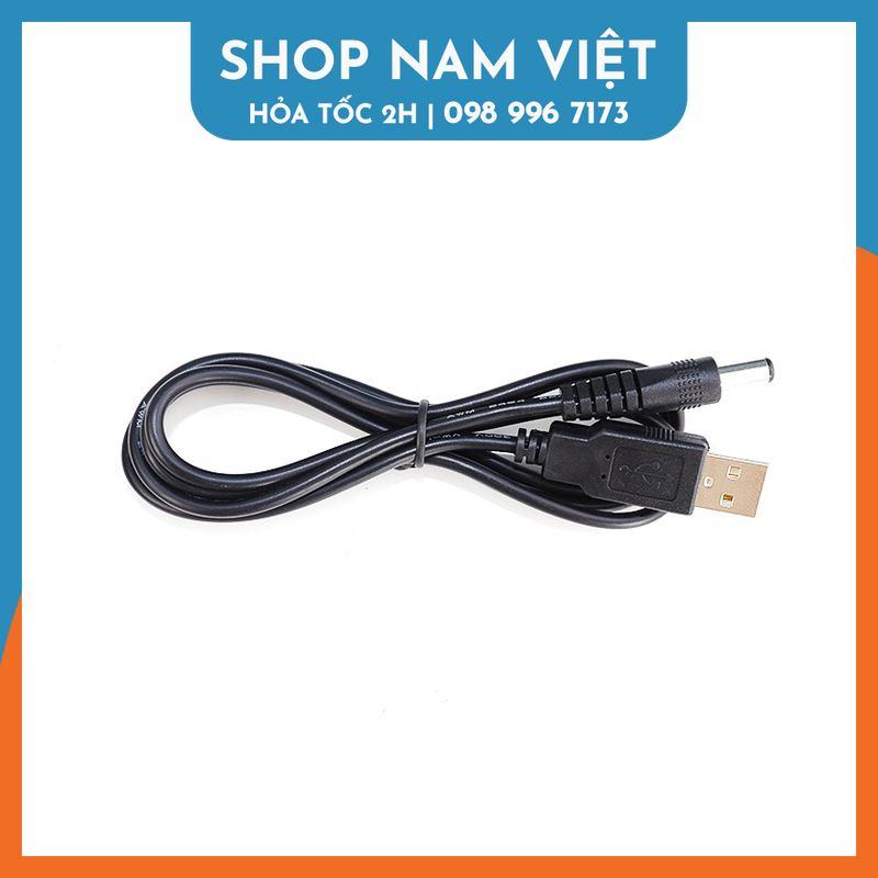Dây Cáp Chuyển USB 5V to DC Jack 5.5 / 4.0 / 3.5 / 2.5mm Cho Quạt Sạc, Đèn Sạc, Đèn LED