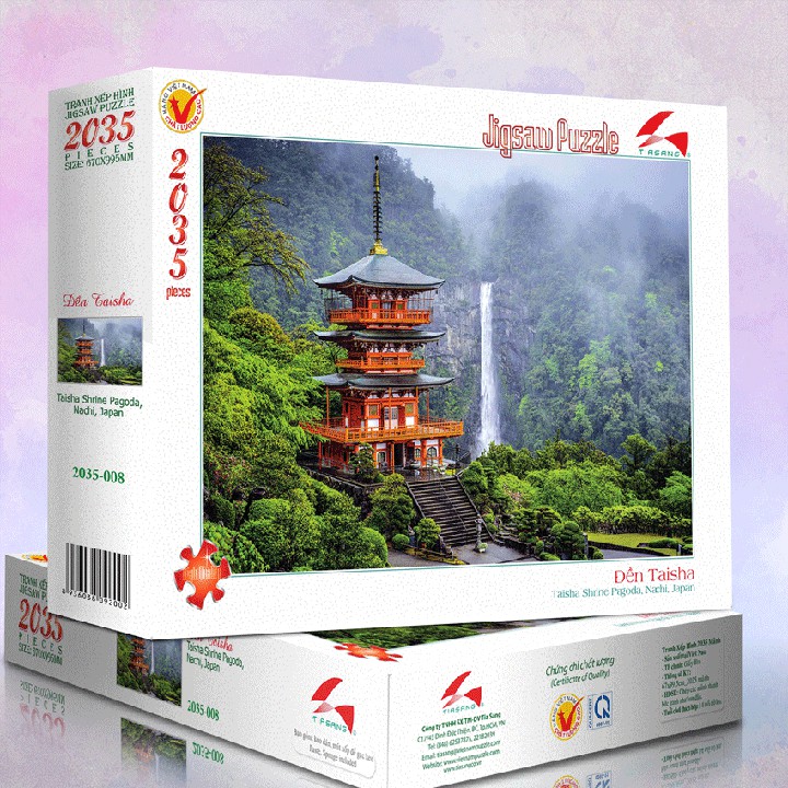 Tranh xếp hình Jigsaw Puzzle giải tỏa stress Tia Sáng 2035 mảnh - ĐỀN TAISHA - MSP: 2035-008