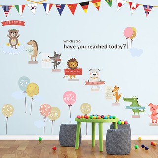 Miếng Dán Tường Trang Trí Lớp Học Kiểu Hoạt Hình Sáng Tạo
