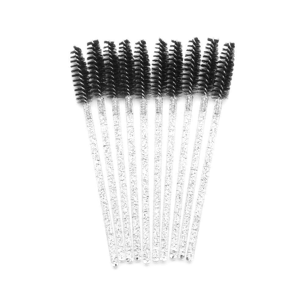 NIUYOU Set 50 Cọ Trang Điểm Lông Mi Tay Cầm Đính Đá Pha Lê Sử Dụng Một Lần