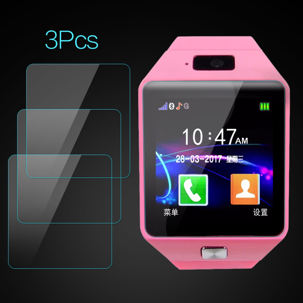 3Pcs TPU Full Cover Screen Film Clear Soft Hydrogel HD Screen Protector DZ09 Smart Watch