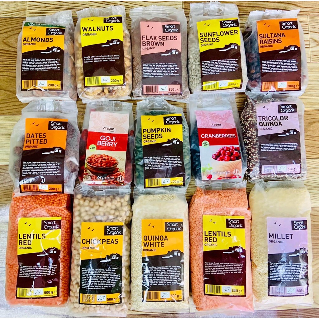 Tách Lẻ Các Loại Hạt Hữu Cơ 50gam - 100gam Raw Vegan