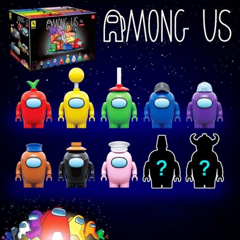 Trọn bộ đủ 8 hộp lego among us đủ màu cho bé