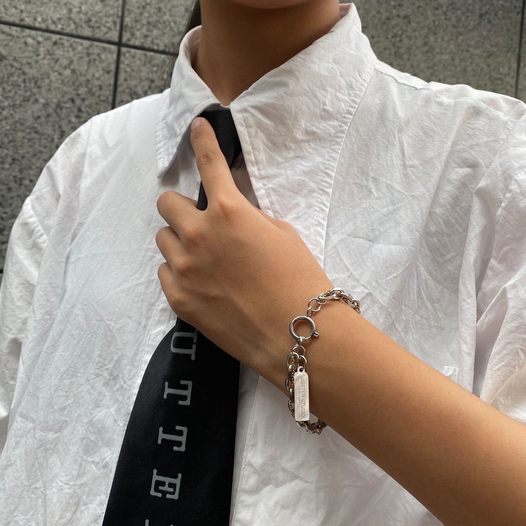 Vòng Tay Bằng Thép Titan Họa Tiết Chữ 23541 Độc Đáo Thời Trang