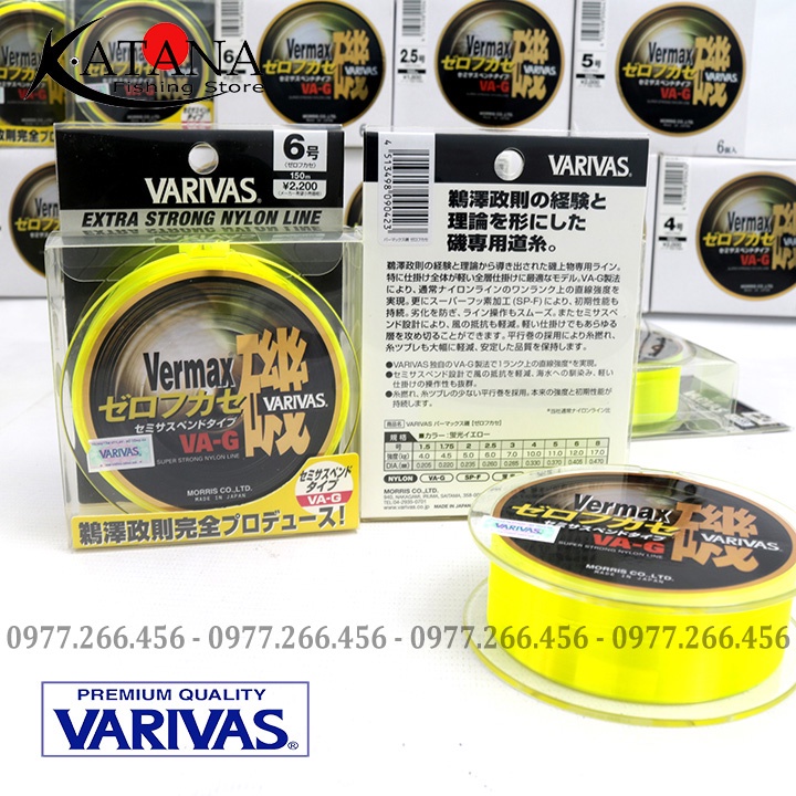 Cước Câu Chính Hãng VARIVAS VERMAX VA-G - màu vàng