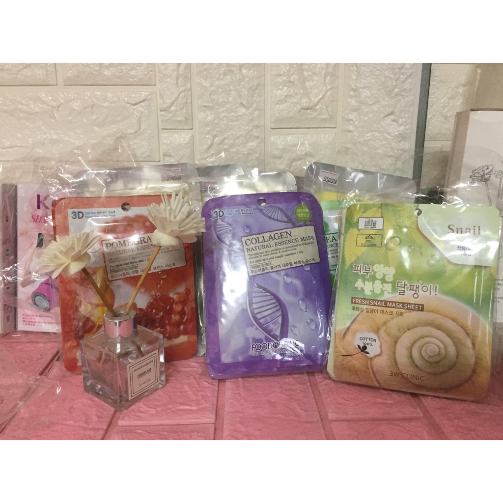 combo 10 mặt nạ 3D 3W clinic chính hãng Hàn Quốc đắp hàng ngày cho da nhạy cảm