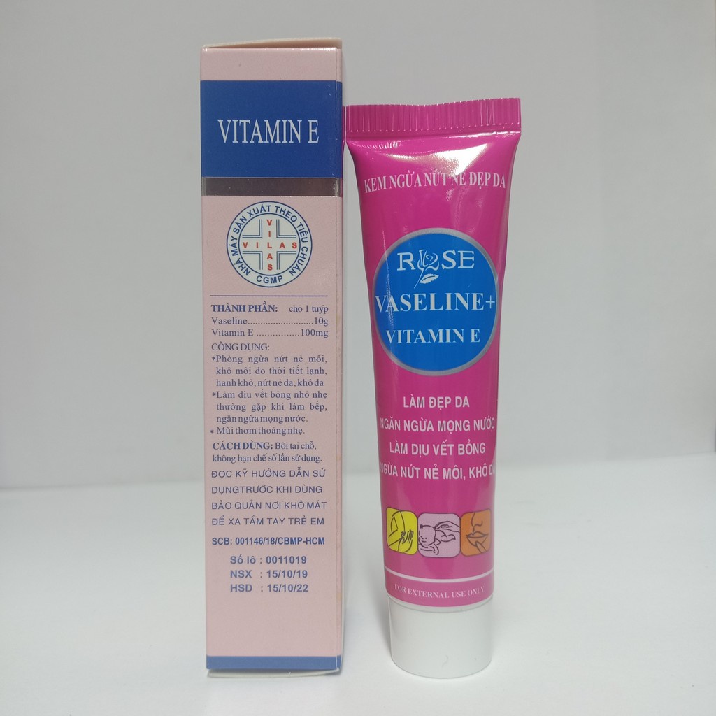Kem Nẻ Vaseline Rose Trắng Kem Ngăn Ngừa Nứt Nẻ Na - Tuýp 10g
