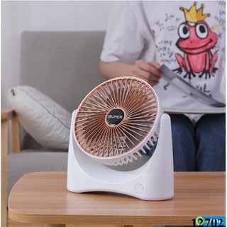 Quạt tích điện mini SUPER FAN cầm tay để bàn tiện lợi