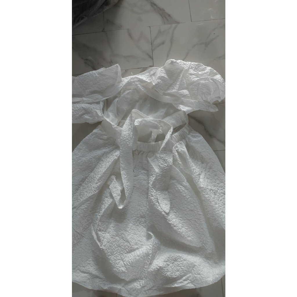 Váy gấm hoa 2 tầng đan dây lưng ảnh thật ở cuối - BEAUTYONE