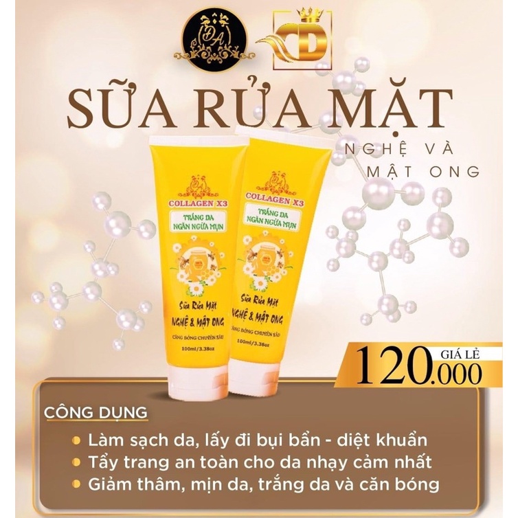 SỮA RỮA MẶT MẬT ONG COLLAGEN X3- SỮA RỬA MẶT ĐÔNG ANH ( HÀNG CHÍNH HÃNG)