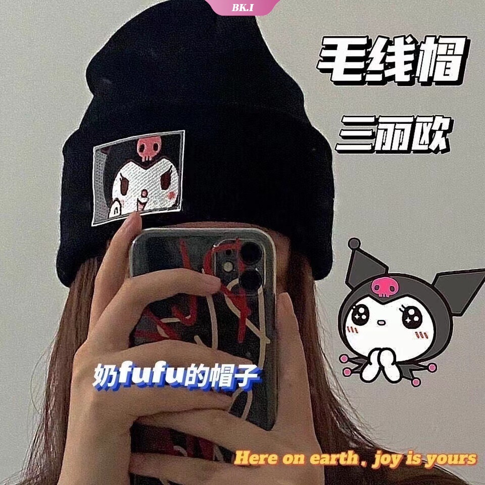 Mũ Thêu Hình Nhân Vật Anime Kuromi Đáng Yêu Thời Trang Thu Đông Cho Nữ 2022 Mới