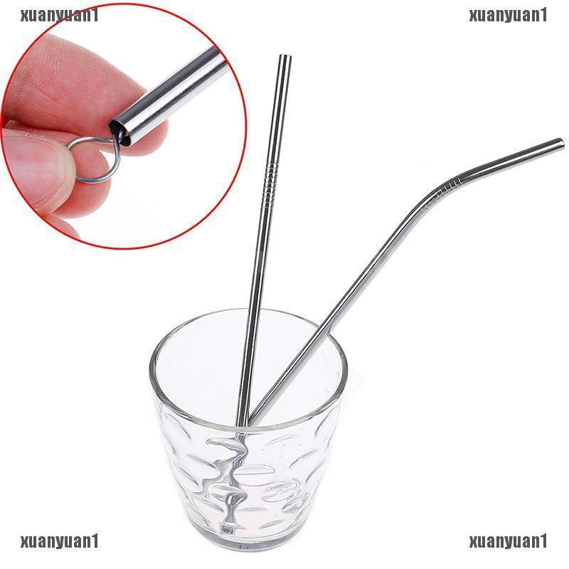 Bộ 4 Ống Hút Bằng Thép Không Gỉ Kèm 1 Cọ Vệ Sinh