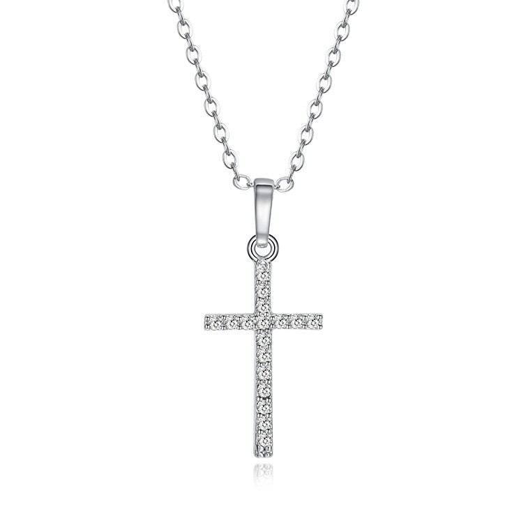 Vòng Cổ Chữ Thập Kim Cương Sang Trọng Phong Cách Thời Trang Cho Nam và Nữ