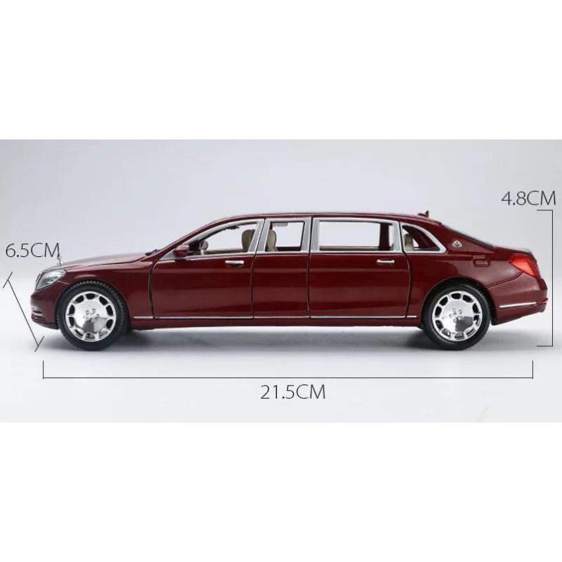 [SALE30% - FREESHIP] Ô TÔ MÔ HÌNH SẮT TRƯNG BÀY MERCEDES-BENZ MAYBACH S600 1:24 XLG(Đỏ đun) ĐỒ CHƠI CAO CẤP KHÔNG CHÌ