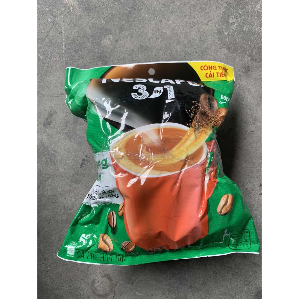 [Tặng 1 ly sứ cao cấp hoặc 1 bình water reminder]  Cà phê vị rang đậm Nescafé 3in1 (Bịch 46 gói x 17g)