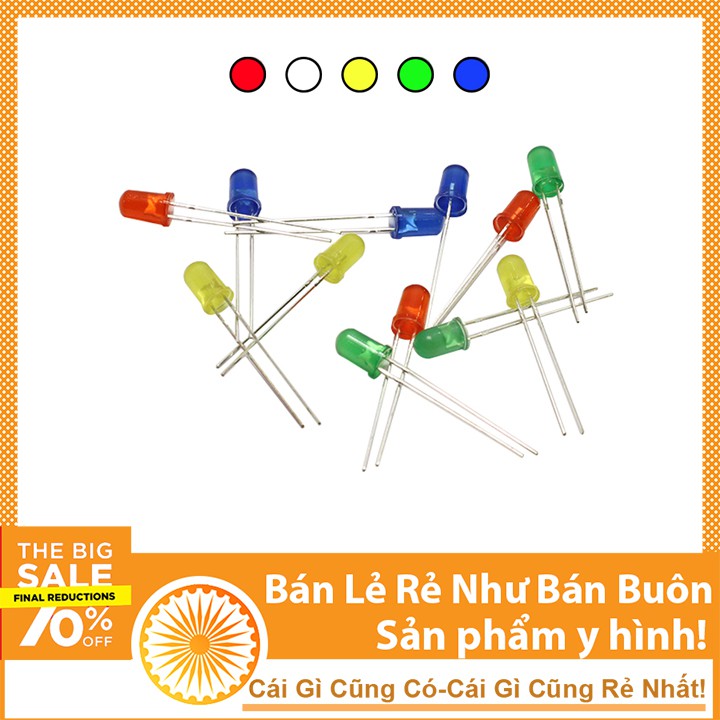 Led Phủ Màu Phi 3 - Gói 10 Con