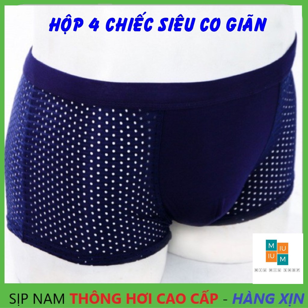 HỘP 4 CHIẾC SỊP MEN NAM THÔNG HƠI CO GIÃN 4 CHIỀU HÀNG LOẠI 1 MẶC CỰC SƯỚNG HÀNG TỐT