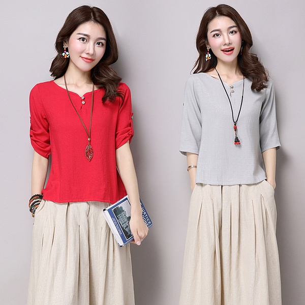 Áo đũi nữ chất liệu đũi xước Nhật cao cấp, kiểu dáng siêu xinh phù hợp mọi lứa tuổi s38
