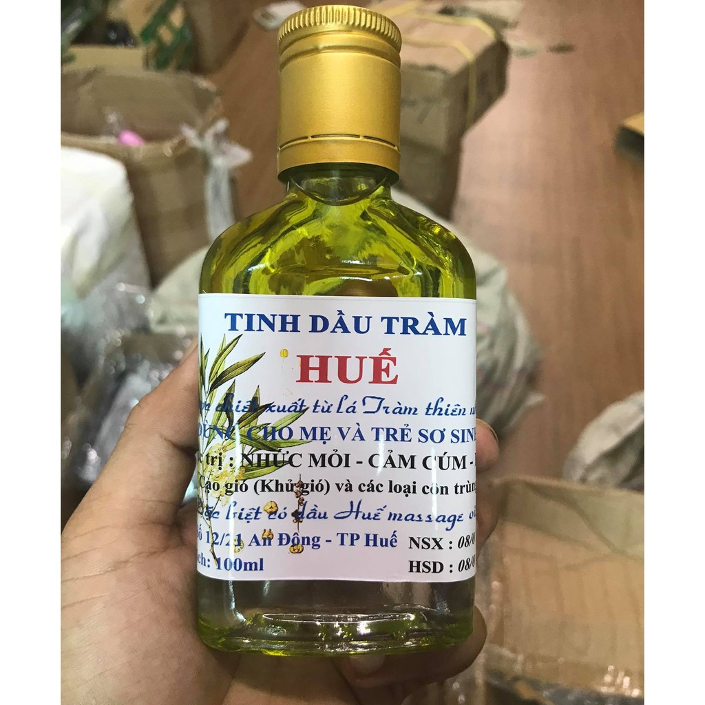 Tinh dầu tràm Huế nguyên chất lọ dẹt 100ml