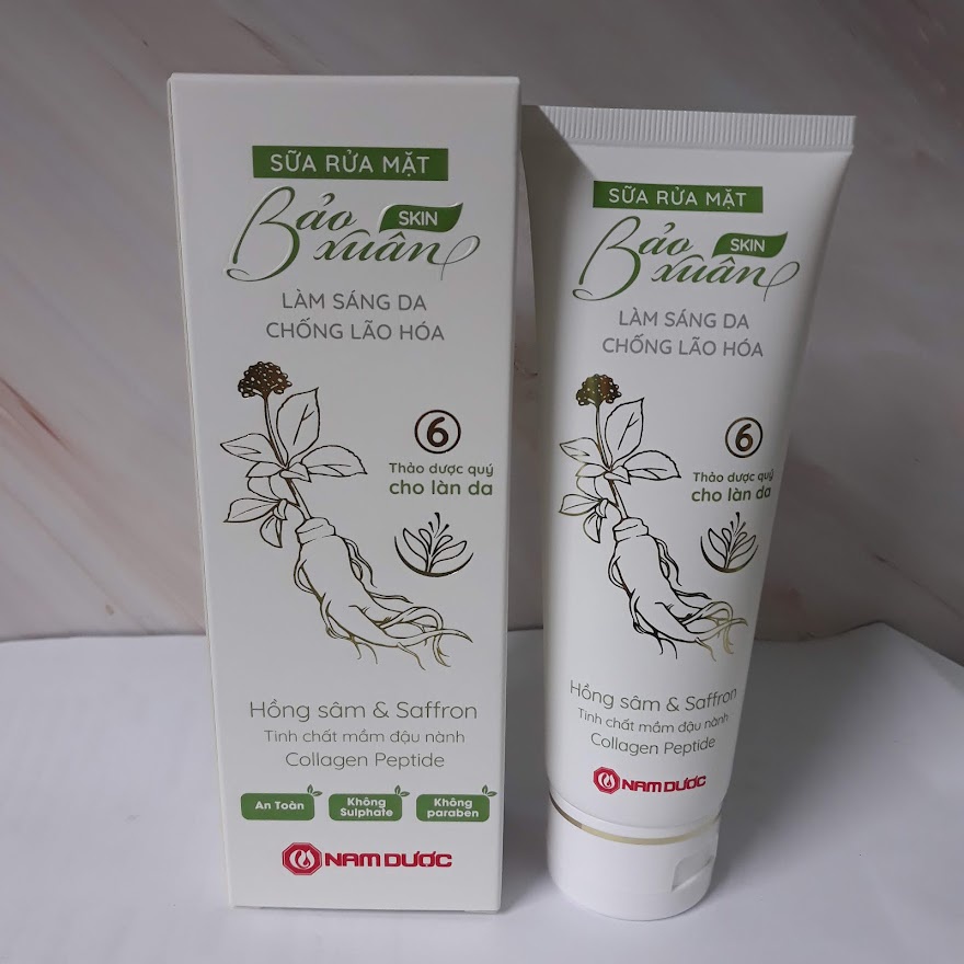 SỮA RỬA MẶT BẢO XUÂN SKIN tuýp 100g ( Chính hãng ) LÀM SÁNG DA - CHỐNG LÃO HÓA