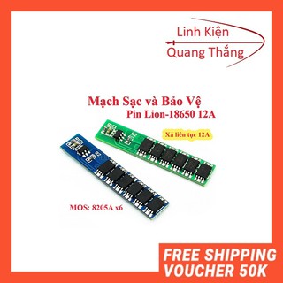 Mạch Sạc Và Bảo Vệ Pin 1 Cell 1s 18650 3.7V 12A- Linhkiendientubk