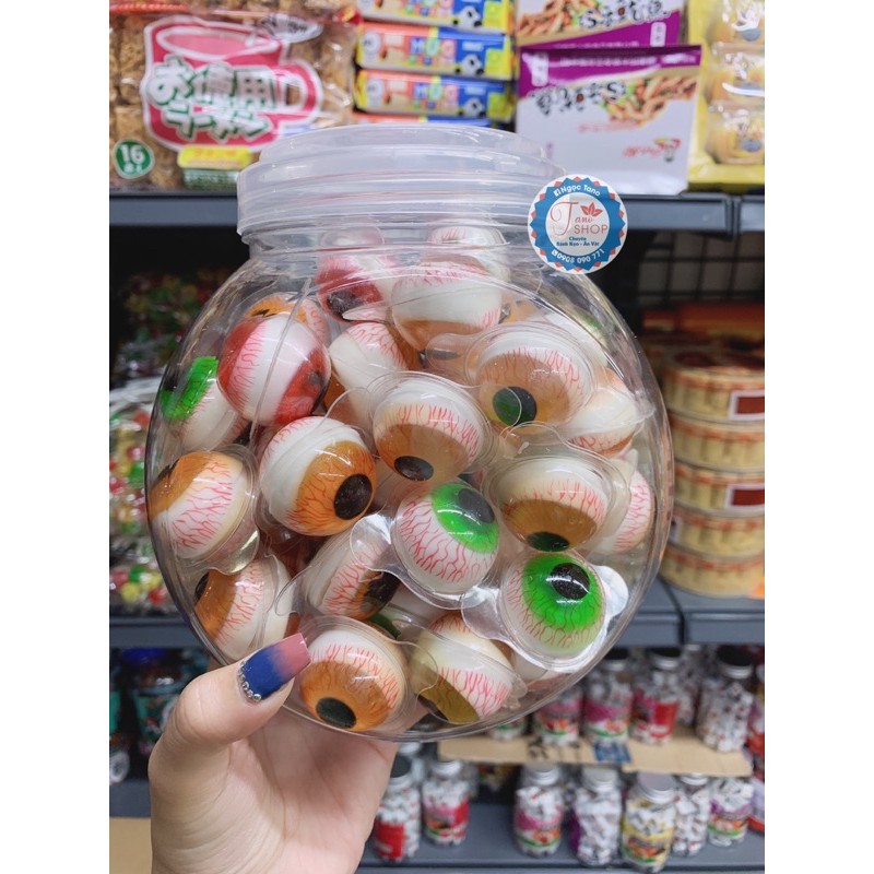 [Mã 267FMCGSALE giảm 8% đơn 500K] Hũ kẹo dẻo con mắt/ địa cầu 50 viên ko nhân | BigBuy360 - bigbuy360.vn