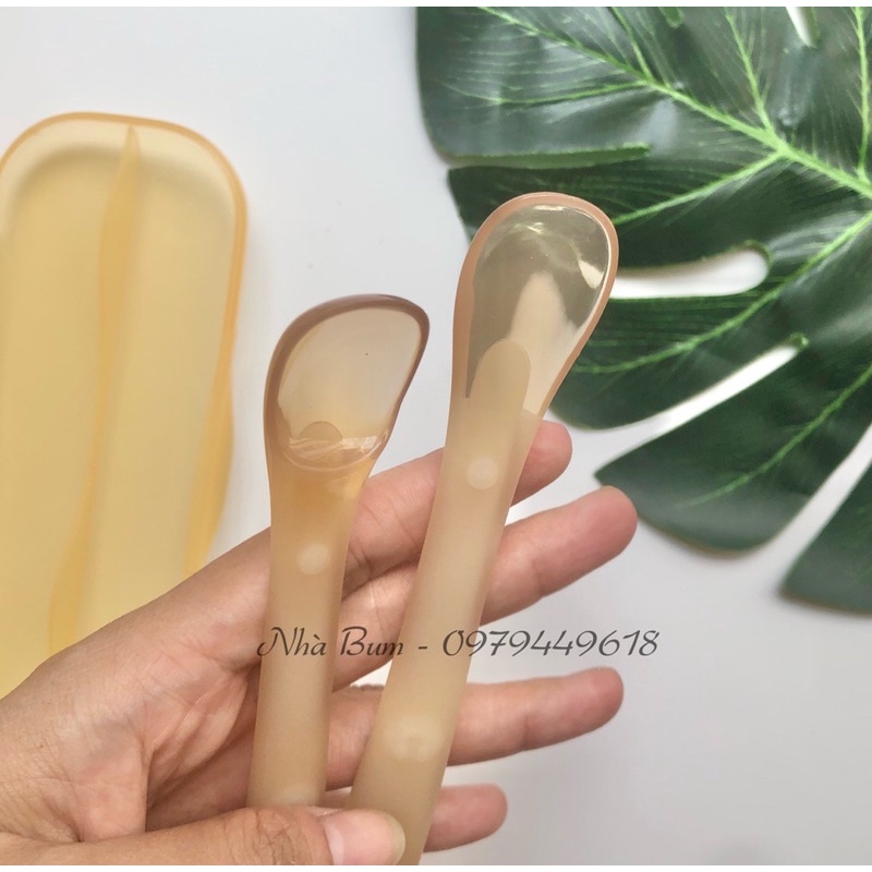 Set 2 thìa silicon có hộp đựng