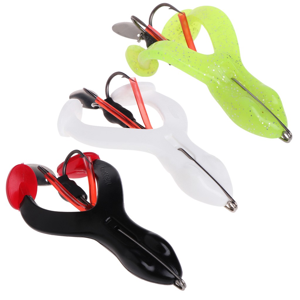 Mồi câu cá mềm màu trơn hình ếch kích thước 9cm 17g tiện dụng