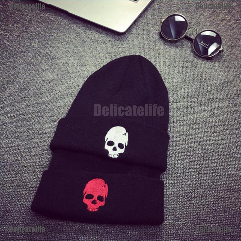 [Delicatelife] Crochet Cap Skull Knit Beanie Unisex Baggy Hip Hop Hat