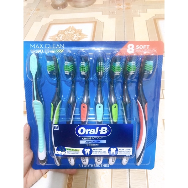 set bàn chải ORAL B 8 cây của Mỹ (oralb)